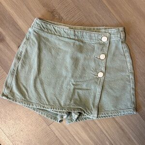 Stylish Green Women's Skort